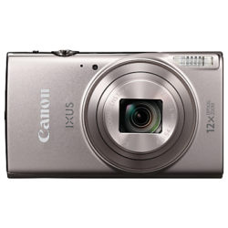 Canon IXUS 285 HS Digital Camera Kit, Full HD 1080p, 20.2MP, 12x Optical Zoom, 24x Zoom Plus, Wi-Fi, NFC, 3 LCD Screen With Leather Case & 8GB SD Card Silver